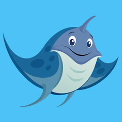 Obraz premium cartoon shark cartoon