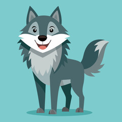 vector illustration of cartoon fox
