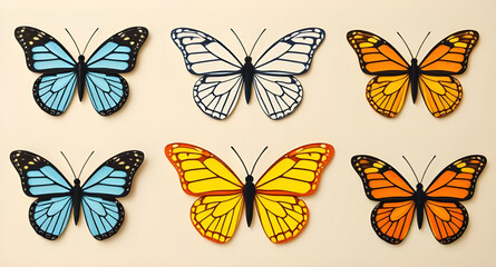 butterfly clipart, abstract butterfly, spring insect, decorative butterfly, winged insect, butterfly logo, flat butterfly icon, cartoon butterfly, butterfly isolated, detailed butterfly, floral butter © zpixel