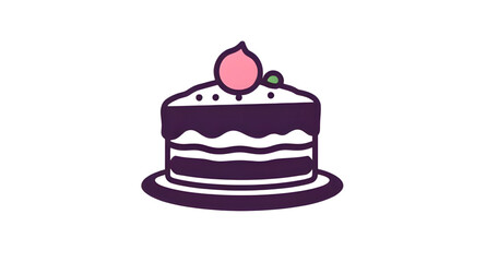 chocolate cake, cake with candles, party cake, festive cake, wedding cake icon, pastry icon, cake emoji, cute cake icon, cake design, cake silhouette, icon of dessert, simple cake icon, flat cake icon