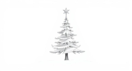 christmas tree, silhouette, isolated, white background, black shape, pine tree, evergreen, festive symbol, holiday icon, simple outline, clean design, vector, decoration shape, winter theme, minimal s