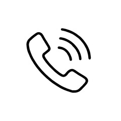 Ringing Phone Icon &ndash; Smartphone Call Symbol and Telephone Ring Vector Sign