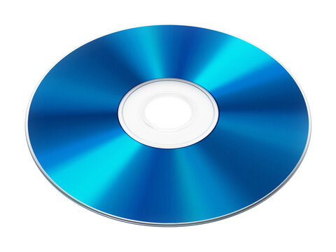 Blu-ray disc on transparent background. 3D illustration