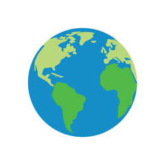Colorful earth globe vector art illustration
