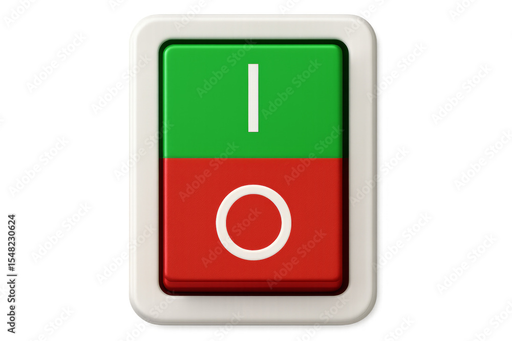 Aufkleber on off switch button showing power, control and start