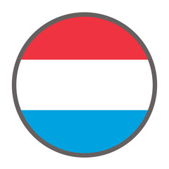 round flag of Luxembourg on white background vector
Vector round flag