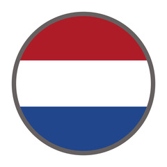 round flag of Netherlands on white background vector
Vector round flag