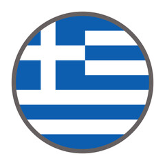 round flag of Greece on white background vector
Vector round flag