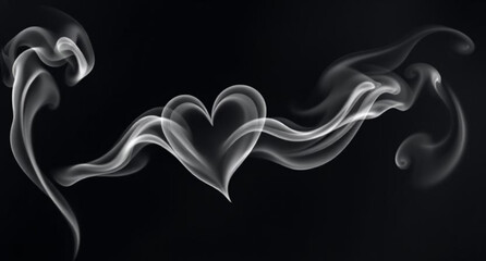 romantic smoke, smoke heart, love in smoke, black background love, romantic vector, smoke art, smoke illustration, smoke swirl, heart shape smoke, valentine smoke, ethereal smoke, vapor heart, smoke c © zpixel