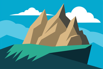 mountain landscape Vector illustration 