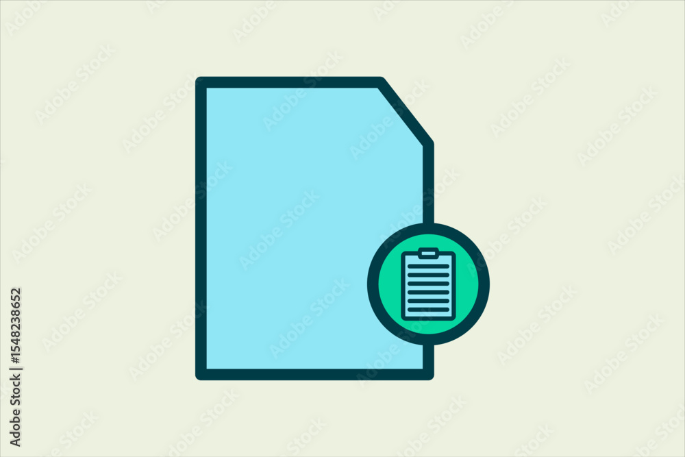 Poster Paste File icon. icon related to UI elements. suitable for web site, app, user interfaces,element, printable etc. flat line icon style. simple vector design editable