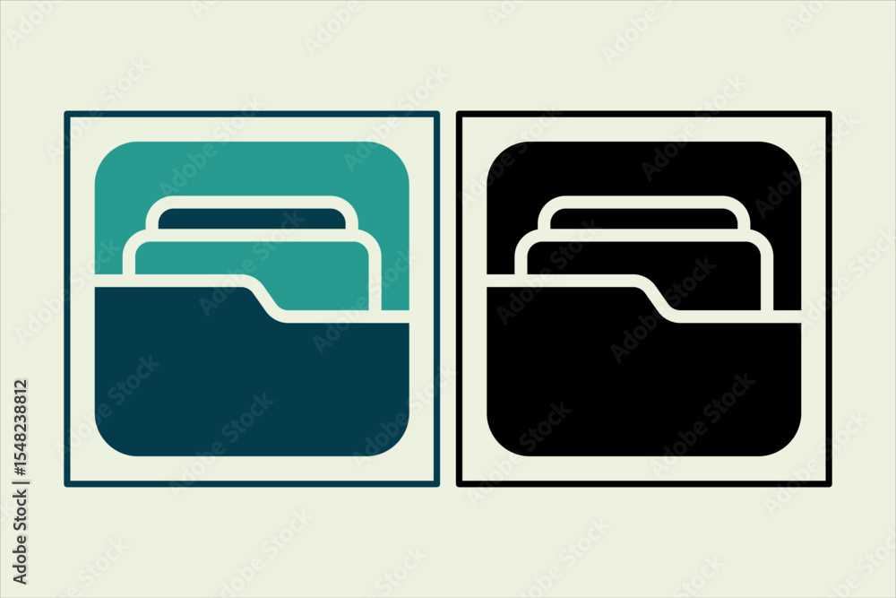 Poster folder icon. icon related to ui elements. suitable for web site, app, user interfaces,element, print