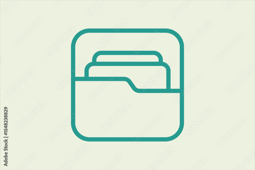 Poster folder icon. icon related to ui elements. suitable for web site, app, user interfaces,element, print
