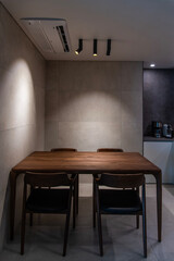 table in the kitchen