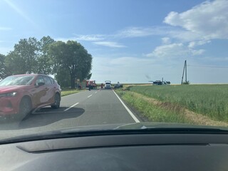 Traffic Accident on Czech Road – Firefighters in Action