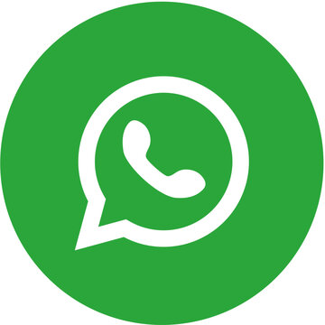 White WhatsApp Icon on Green Circle &ndash; Social Media Logo