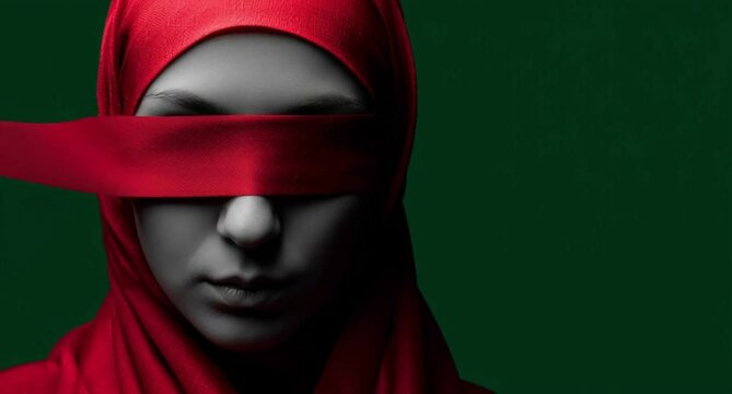 Not see nothing more. Veiled women expressing dignity, resilience, and identity. A conceptual image blending struggle and empowerment, ideal for campaigns on gender, culture, and social justice.
