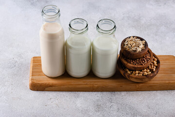 Plant based vegan non dairy alternative milk