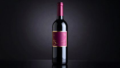 Wine Bottle with Elegant Label Classic Design Premium Quality Vintage Style


