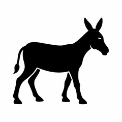 Fototapeta premium donkey silhouette isolated on white