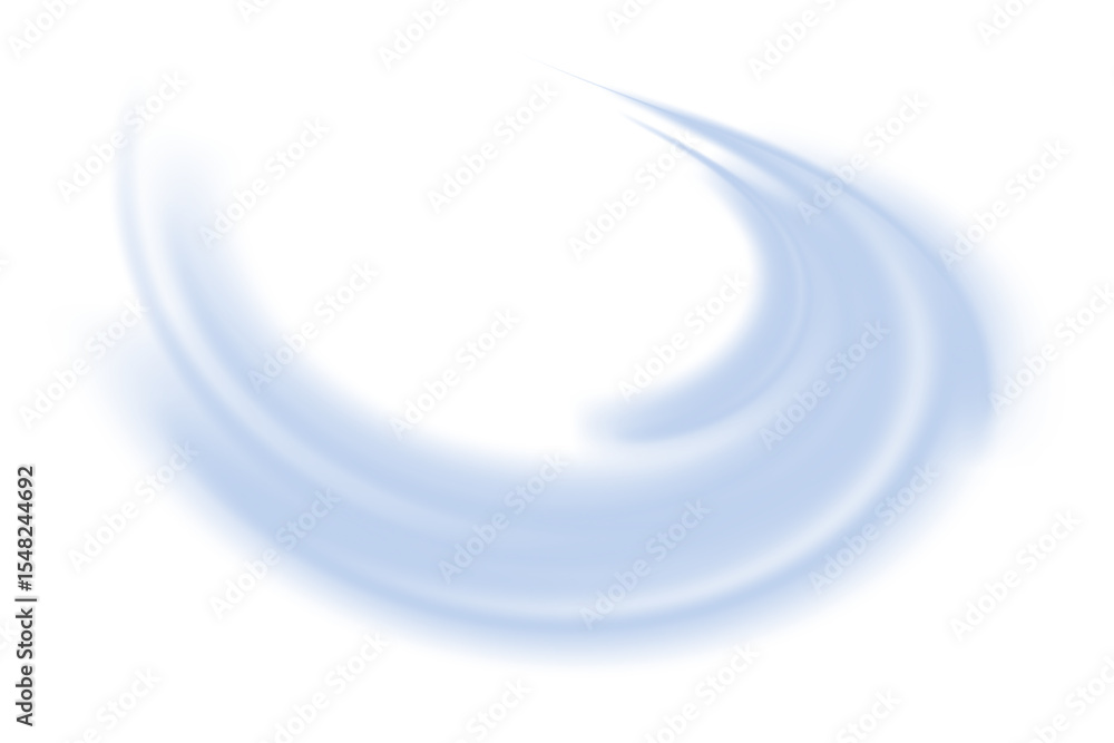 Aufkleber PNG. Wavy transparent curved lines in the form of the movement of sound waves in a set of different shapes of whirlpool, twist, spiral. Light arc in blue colors, in the form of a turn and a zigzag.