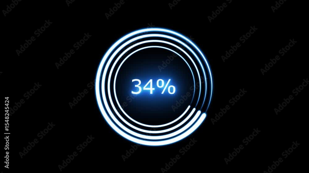 Poster futuristic operation radio waves signal target animation. glowing neon blue and colorful circle. sea