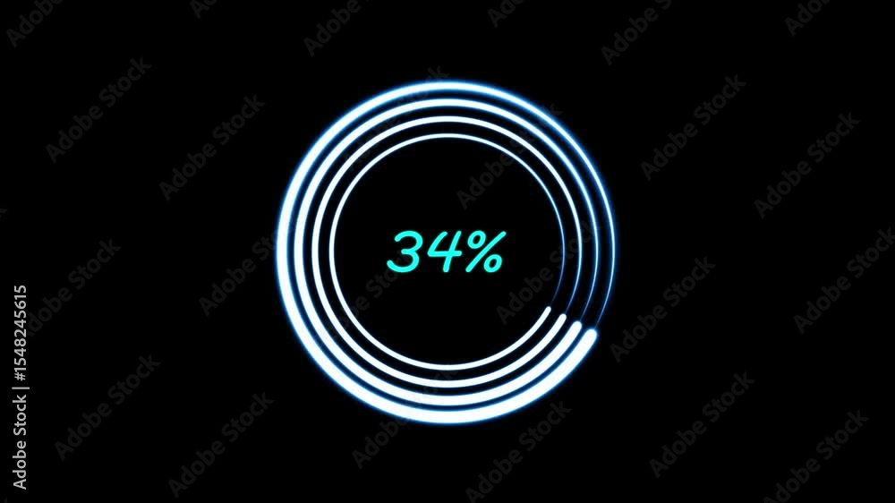 Poster futuristic operation radio waves signal target animation. glowing neon color circle. searching proce