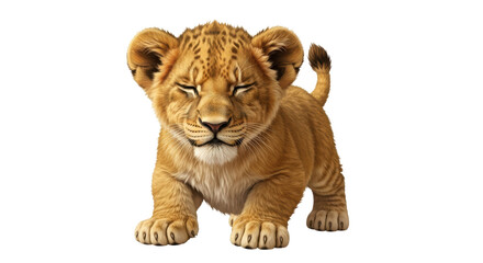 Obraz premium Isolated Lion Cub