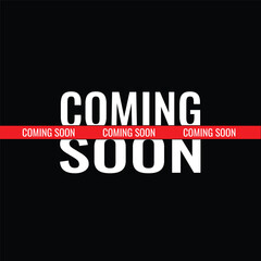Coming Soon with red and black background
