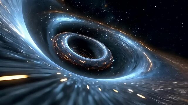 Rotating black hole in outer space with swirling ring of dust and intense gravitational pull