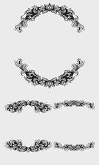 set of decorative elements for design