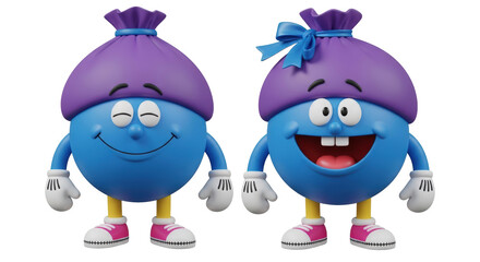 Isolated Cartoon Character with Sack Head