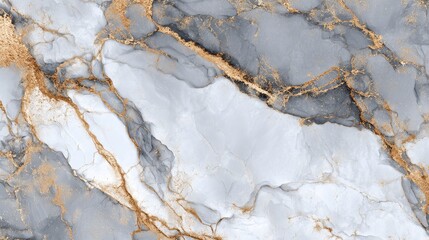 Elegant white and grey marble with gold veins