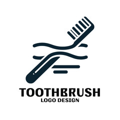 Toothbrush Vector Logo Design