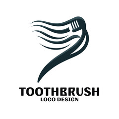 Toothbrush Vector Logo Design