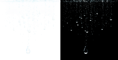 droplets of water isolated on transparent background