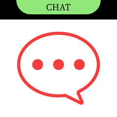 chat message speech bubble icons with typing dots, chat or messaging icons. for chatting, communication apps, social media, web app interfaces. Colorful set