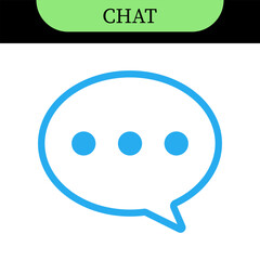 chat message speech bubble icons with typing dots, chat or messaging icons. for chatting, communication apps, social media, web app interfaces. Colorful set