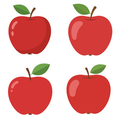 A apple vector design illustration | Fully white background, good and clean design and eye catching design.