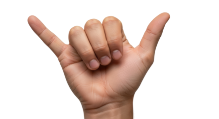 Isolated Hand Shaka Sign