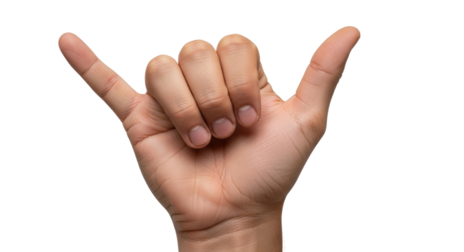 Isolated Hand Shaka Sign