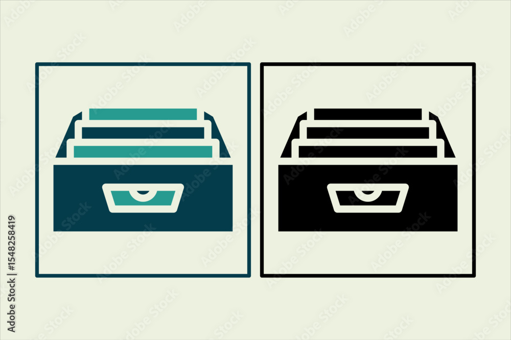 Poster archive icon. icon related to ui elements. suitable for web site, app, user interfaces,element, prin