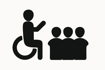 Inclusive Education Person with Disability Teaching a Group