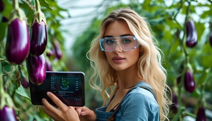 Modern farming technology enhances agricultural practices in a greenhouse environment