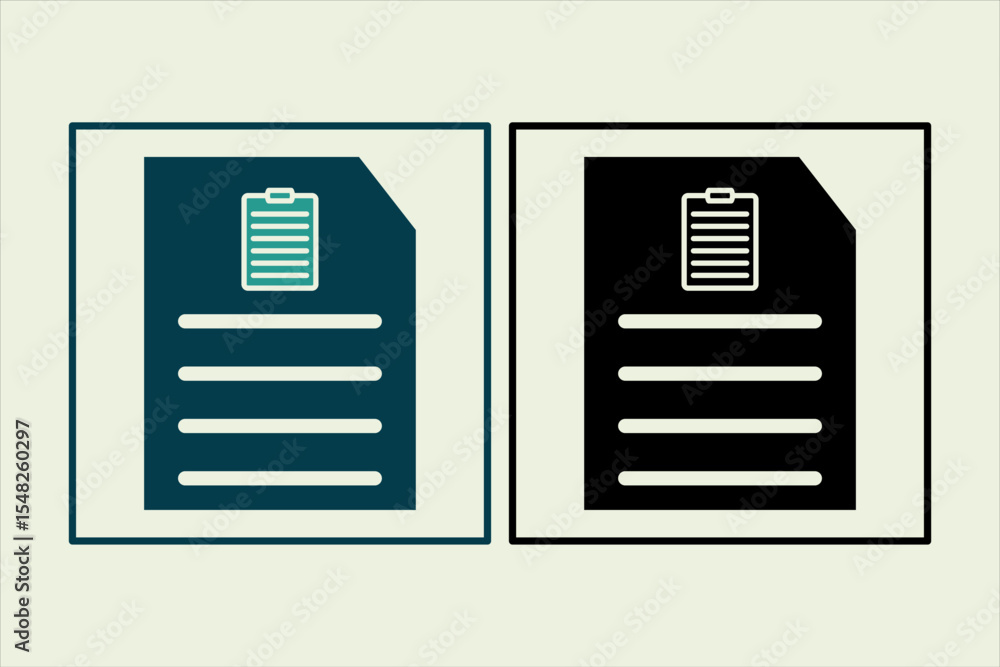 Poster paste document icon. icon related to ui elements. suitable for web site, app, user interfaces,elemen