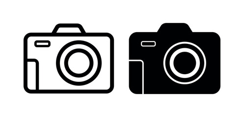 compact digital camera. camera icon. photo camera png and vector illustration on transparent backgroun