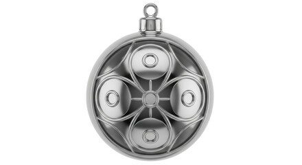 Isolated Silver Christmas Ornament