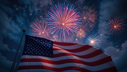 american flag fireworks