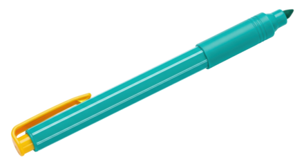 Isolated Green and Yellow Marker Pen