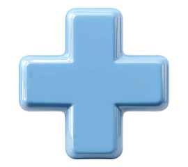 Light blue plus sign clean modern vector graphic